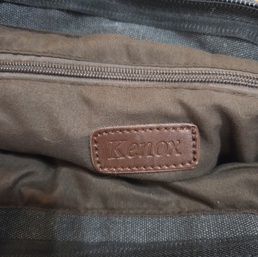 KENOX Canvas Leather Messenger Bag Shoulder/Cross body bag  (15” Laptop Bag) - Picture 5 of 8